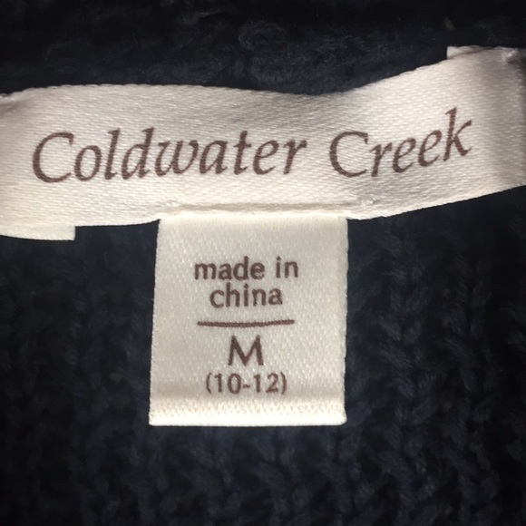 Coldwater Creek Cotton Knit Long Open Sweater Vest - Picture 4 of 6